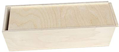 Geschenkbox Holz - Aufbewahrungsbox für Geschenke - ideale Geschenkbox - Holzkiste mit Deckel - Holzbox aus Birkensperrholz - Werkzeugkiste - Weinkiste (400 x 120 x 120 mm)