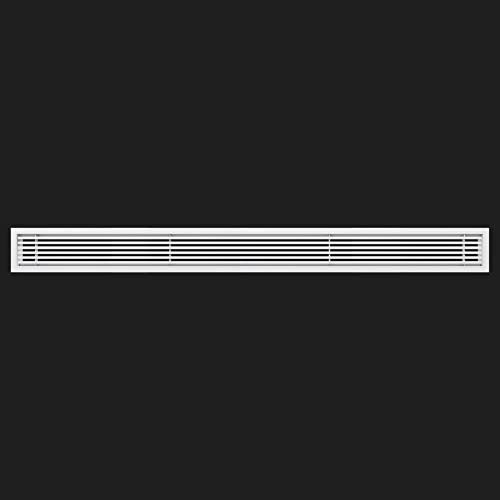 BJADE'S Rejilla de ventilación lineal de 44 x 4 pulgadas, cubierta de ventilación estándar HVAC, difusor lineal – Rejilla de registro para techo, paredes y suelos