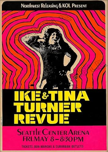 Tina Turner Poster Vintage Rock and Roll Siner Wall Art Picture A4