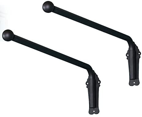 GZGLZDQ Swing Arm Curtain Rods, Heavy Duty Portiere Rod for Side Panels Window Curtain Display Stand Drapery Arm Front door Curtain Rail Swing Arm (Color : Black 2 pcs, Size : 90cm)