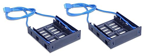 VENYAA 4 x USB 3.0 Frontblende mit 8,9 cm (3,5 ) Gerät/HDD oder 2,5 SSD/HDD auf 5,25 Diskettenlaufwerk zu optischen Laufwerksschachteinschüben