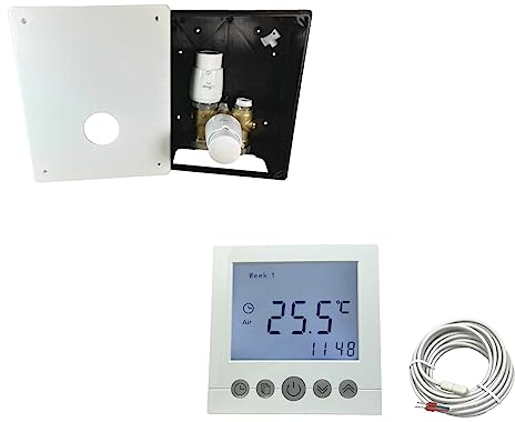 HoWaTech Duo Hybrid Warmwasser Elektro Fußbodenheizung | Comfort Regelset mit TH-RTL Regelbox und Digtial Thermostat