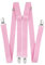 axy Hosenträger für Herren breit 2,5 cm in H-Form mit 4 Hosenträger Clips extra stark längenverstellbar (Rosa)