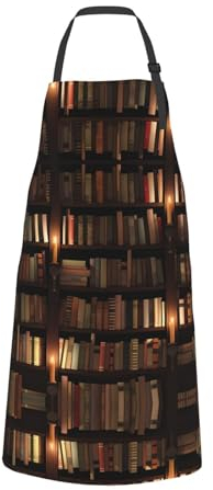 vacsAX Unisex wasserdichte Schürze - Multifunktionale Oxford-Tuchschürze für Männer und Frauen, geeignet für Kochbuch, Zimmer, Bibliothek, Schwarz , Einheitsgröße