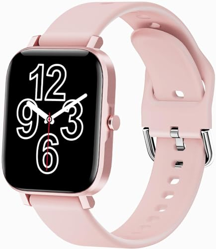 ANCwear Fitness Tracker Damen - Fitnessuhr mit 1,83 HD- AMOLED Display Herzfrequenz Schlafmonitor SpO2 Schrittzähler- Sportuhr 120 Sportmodi IP68 - Smartwatch für Android & iOS (Rosa)