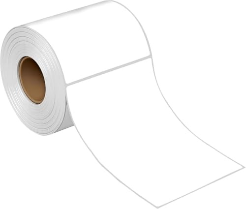 iSOUL Direct Thermal Printer 4X6 250 Labels Roll 100mm x 150mm White Permanent Adhesive Shipping Labels Rolls Compatible with Etsy, Shopify, Amazon, Royal Mail, FedEx