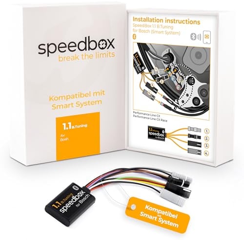 SpeedBox 1.1 B.Tuning (mit Bluetooth) kompatibel mit Bosch (Smart System) / E-Bike Premium Tuning-Chip für Bosch-Motoren mit Smart System/SpeedBox App