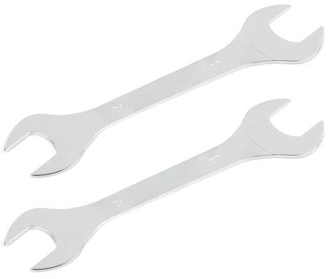 Aoktorkit 2 Pcs Double Open End Spanner,24mm x 27mm Chrome Vanadium Steel Wrench Super-Thin Open Ended Wrench Flat Spanner for Narrow Space,DIY,Pipeline,Repair Bicycle Repair and Home Maintance
