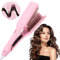 HOVCEH Rizador Pelo Ondas 32mm, Rizador de Pelo, Planchas Rizadoras de Pelo, Ondulador de Pelo de Cerámica Temperatura Ajustable 160°C y 220°C, Ondas Instantáneas