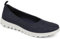 Pavers Women's Lightweight Slip On Pumps in Navy - Shoes with Sparkle Detail and Wide D/E Fit - Ladies Casual Summer Footwear - Size UK 5 / EU 38