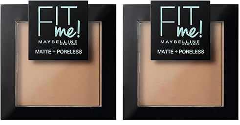 Maybelline Fit Me Matte and Poreless Powder, Number 250, Sun Beige, 30 ml (Pack of 2)