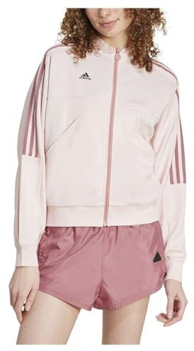 adidas Women's Veste de survêtement Tiro, Sandy Pink/Preloved Crimson, L