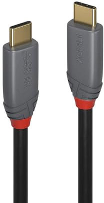 LINDY 36903 USB 3.2 Typ C auf C Kabel, 2 m, 20 Gbit/s, 5 A, PD