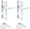 SWAWIS 2 Paires de Poignée de Porte Kit 92mm Blanc, Poignée de porte Alliage d'Aluminium, Longueur Totale 250 mm, pour Portes d'Entrée Portes Extérieures Portes Intérieures Portes de Terrasse