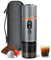 CONQUECO Macchina per caffè espresso portatile 12 v: macchina da caffè da viaggio per auto con borsa - 2,5 minuti di riscaldamento rapido - 8 tazze di caffè espresso con una ricarica compatibile per
