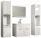 trendteam smart living - Haven - Badmöbel-Set - Weiß/Weiß Hochglanz lackiert - (BxHxT) 142 x 133 x 40 cm - Waschbeckenschrank hängend inklusive Keramik-Einsatzwaschbecken 2 Hochschränke 1 Spiegel