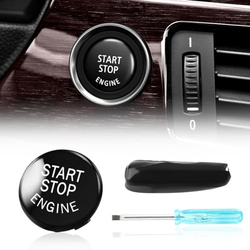Couvercle de bouton de démarrage de voiture pour E90 E91 E92 E93 E60 X1 E84 X3 E83 X5 E70 X6 E71 Noir