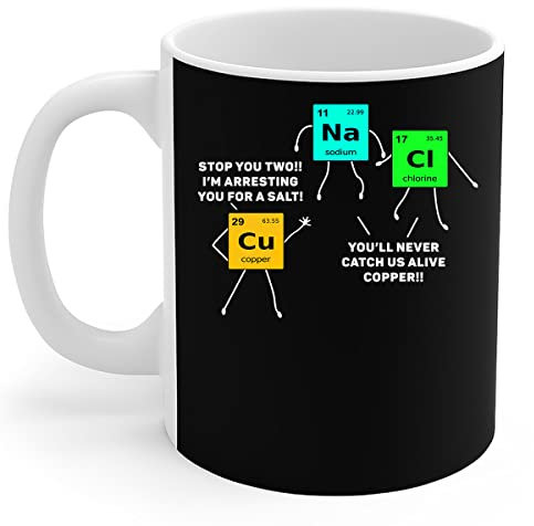 Chemiker - Lustiges Salz Und Kupfer Periodensystem Chemie Wissenschaft Nerd Motivtasse Einzigartig Kaffeetasse Personalisiert Personalisierte Tasse Neuartige Geschenke Für Kollegen 330 Ml