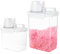 2 Piezas Dispensador de detergente hermético - Dosificador Detergente Lavadora - Caja de almacenamiento hermética de detergente en polvo - Caja de Almacenamiento con Vaso Medidor (1100ml+1800ml)