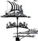 Wetterfahne für den Garten, Zug, Flagge, Wikinger, Schlachtschiff, Wetterfahne, Hof, einfache Handhabung, Richtungsanzeiger