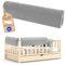 Leanbe Bettkantenschutz für Kinderbetten Kissen für bettumrandung Rausfallschutz Abdeckung Kantenschutz für Babybett (GRAU Mikrofaser, 50cm)