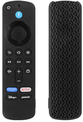 FTRONGRT Cover Compatibile con 2024 Fire TV Stick 4K 2nd Gen, Ultrasottile e Leggero, Anticollisione Custodia Protettiva per Telecomando in Silicone. Nero