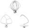 Ensemble D'accessoires pour Robot de Cuisine, 3 Pièces Kitchen Accessoires avec Fouet K45WW Crochet Pétrisseur K45DH Batteur Plat K45B pour Préparer Une Variété de Plats Délicieux Tels Que des Gâteaux