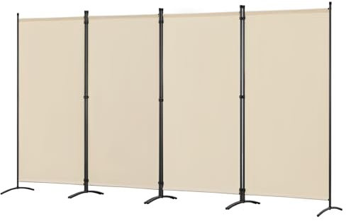 Angel Living Paravent Sichtschutz Balkonbespannung Balkonsichtschutz Paravent Raumteiler Trennwand (Beige, 324x180cm)