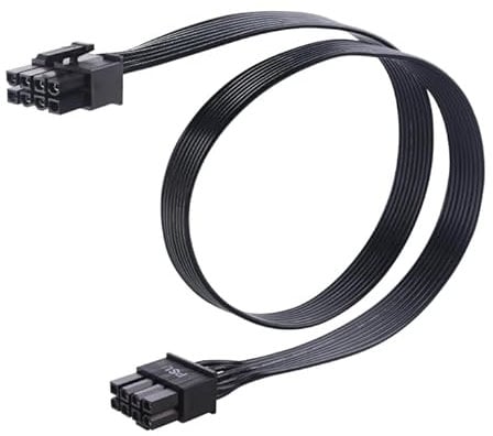 TIANXUAN 8 Pin Pcie Cable EPS to 6+2 Pin PCIE 2ft Male to Male PSU Power Supply Extension Conversion Cord Cable Adapter Compatible with Corsair ARESGAME Thermaltake Adapter GPU Power Cables