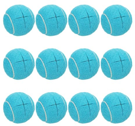 QUARKZMAN 12 Stück Vorgeschnittene Walkers Tennisbälle, Universelle Vorgeschnittene Gleitball Walkers Zubehör Gleiter für Möbelbeine und Bodenschutz, Blau