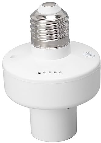 TOPINCN Smart WiFi Bulb Socket, E26 E27 WiFi LED Light Bulb Socket Voice Control Lamp Holder Adapter, Wireless Light Switch Bulb Base Holder Compatible with Google Home