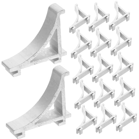 BAZEITFLOW 25pcs Fridge Shelf Bracket Holder Freezer Shelf Clips for Metal Shelving Silver