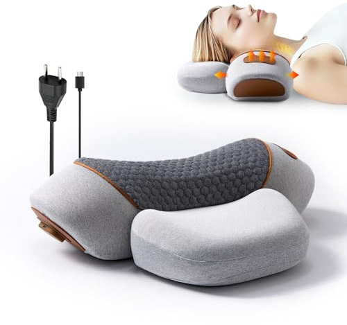 3-In-1-Nackenmassagegerät,Massagekissen Mit Vibrations- | Heiz- Und Airbag-Lifting-Funktionen Mit 3 Funktionen Und 2 Modi, Geeignet Für Nacken- Und Beinmassagen Sowie Dehnübungen