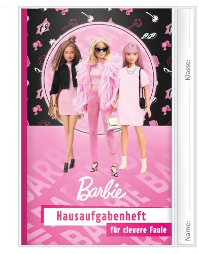 ROTH Hausaufgabenheft für clevere Faule 2026/2027, Character Movie Edition – A5 Schülerkalender mit vorgetragenem Stundenplan & Stickerbögen – 1 Woche auf 2 Seiten (Barbie)