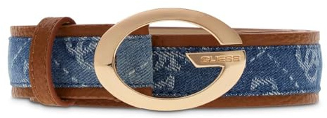 GUESS Gürtel Camden Pant Belt H30 W95 Denim Logo blau
