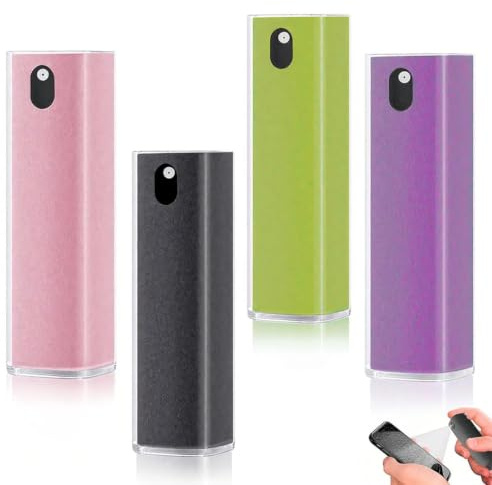 KEPYATI Bildschirmreiniger 4 Stück, 3-in-1 Screen Cleaner Spray und Mikrofasertuch, Display Reiniger für alle Telefone, Brillen, Laptop- und Tablet-Bildschirme, Fernsehmonitore, Autobildschirme