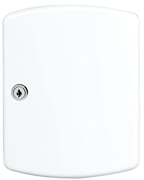 Burg-Wächter Schlüsselbox abschließbar mit Schlüssel, 24 Haken, Stahlblech, KB 24 W, Weiß