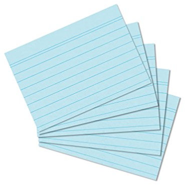Herlitz 10836237 Karteikarte A7 liniert, blau, 100 Stück, 2