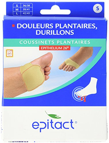 Epitact | Coussinets plantaires | Douleurs sous l’Avant-Pied, Échauffements, Durillons | Préviennent et Soulagent les Douleurs & Callosités | Lavables en Machine, Fins | Innovation Française (L)