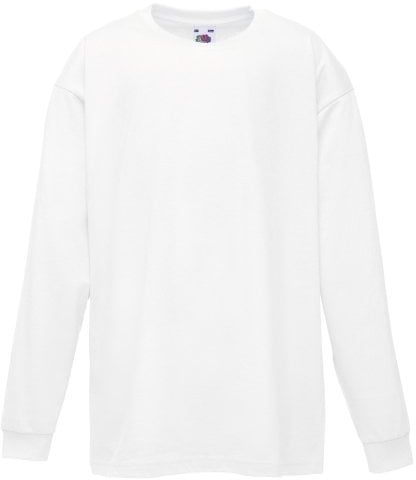 Fruit of the Loom Valueweight Children's Long-Sleeve T-Shirt Choice of Colours - - 128