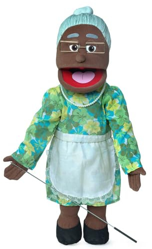 Sillypuppets Handpuppe Großmutter Schwarz 25''