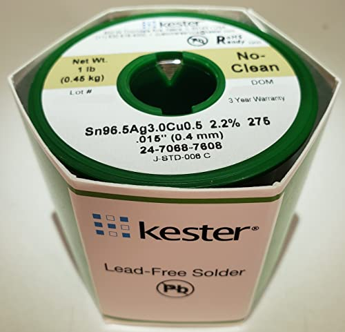 Kester 24-7068-7608 Lead-free no clean wire solder,.015 diameter by Kester