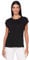Urban Classics Women's Ladies Extended Shoulders Tee Basic T Shirt with Capsleeves Shortsleeve T Shirt Top Crew Neck, Black, M UK
