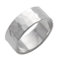 Silverly Herren Damen 925 Sterling Silber gehämmert Oberfläche poliert Flat Top Band 8mm Ring