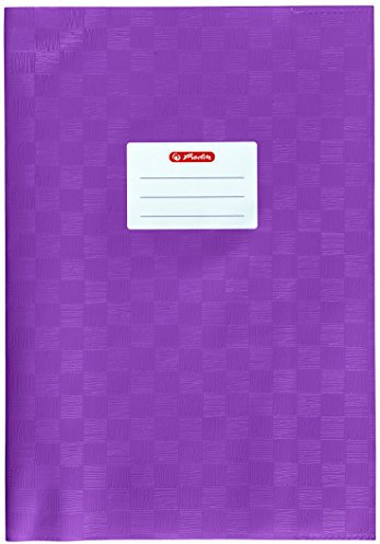 Herlitz 5204094 Hefthülle A4 Baststruktur, 25 Stück, violett
