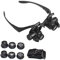 Lupe mit Licht, LED-Beleuchtung, freihändig, mit 4 abnehmbaren Linsen 10 x 15 x 20 x 25 x, zum Lesen, Juwelier-Lupe, Uhr und elektronische