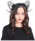 Gothic Gold/Silver Sheep Horn Headband Vintage Hairband Christmas Party Cosplay Headwear DIY Photo props (Silver)