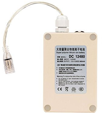Batterie de batterie au lithium-ion lithium rechargeable à courant continu CC 12V 4800mah DC 12480 à haute qualité pour appareil photo CCTV avec fiche