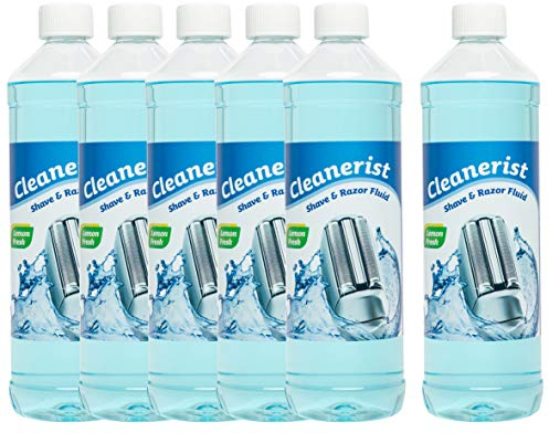 Cleanerist | 6x 1L Scherkopfreiniger Nachfüllflüssigkeit für Braun Clean & Renew (Series 3/5/7/8/9) – Ersatz zum Nachfüllen von 50 CCR Reinigungskartuschen – Rasierer Reinigungsflüssigkeit Lemon Fresh