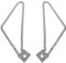 Qiilu Satteltaschenhalter Motorrad, 2X Motorrad Satteltaschen Halterungen Halterung für Davidson XL883/1200 HD1450/1584(Silber)